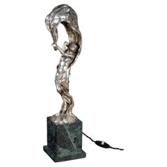 Fernand Ouillon-Carrère (1879-1959) Loïe Fuller A Bronze Veilleuse Lamp, c.1900