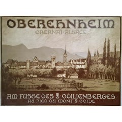 1912 original poster by Fernand Schultz-Wettel - town of Obernai