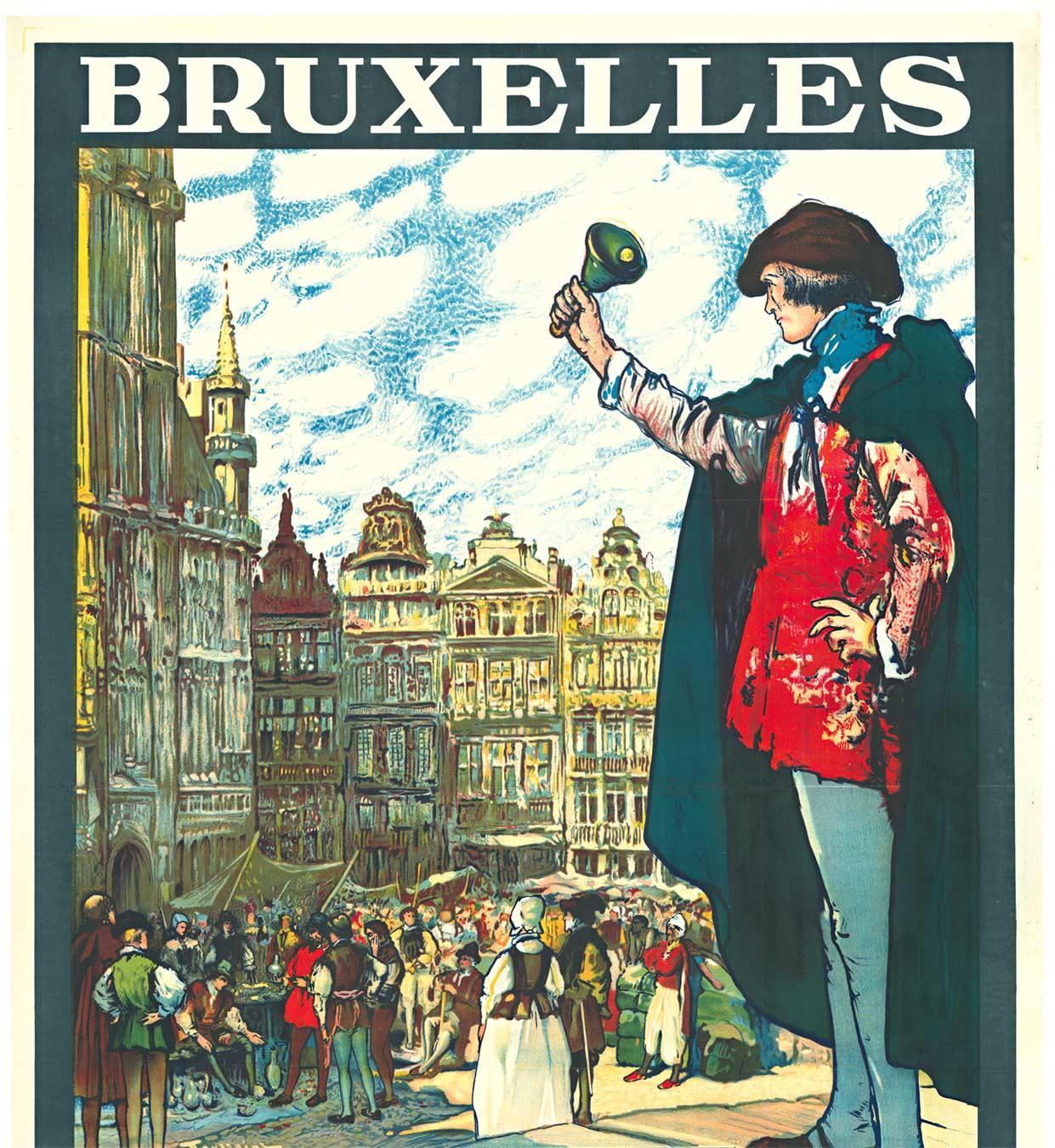 Original Bruxelles Foire Internationale vintage travel poster - Print by Fernand Toussaint