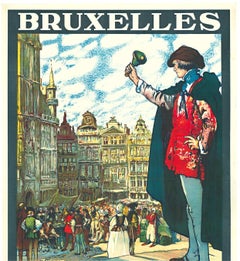 Original Bruxelles Foire Internationale vintage travel poster