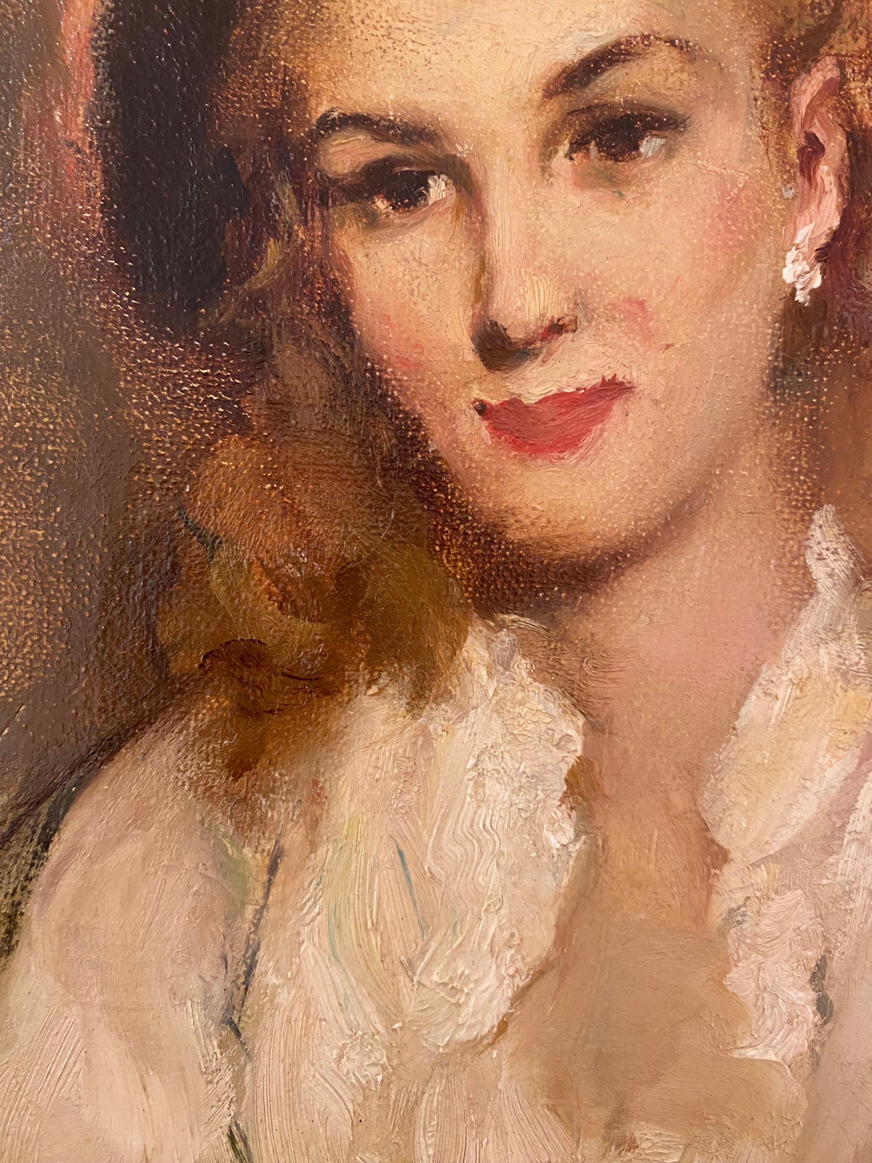 Dama con sombrero negro