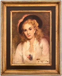 Fernand Toussaint - 'Lady in a Black Hat' by Fernand Toussaint (1873 – Brussels –  1956) 'Lady in a Black Hat' by Fernand Toussaint (1873 – Brussels –  1956)