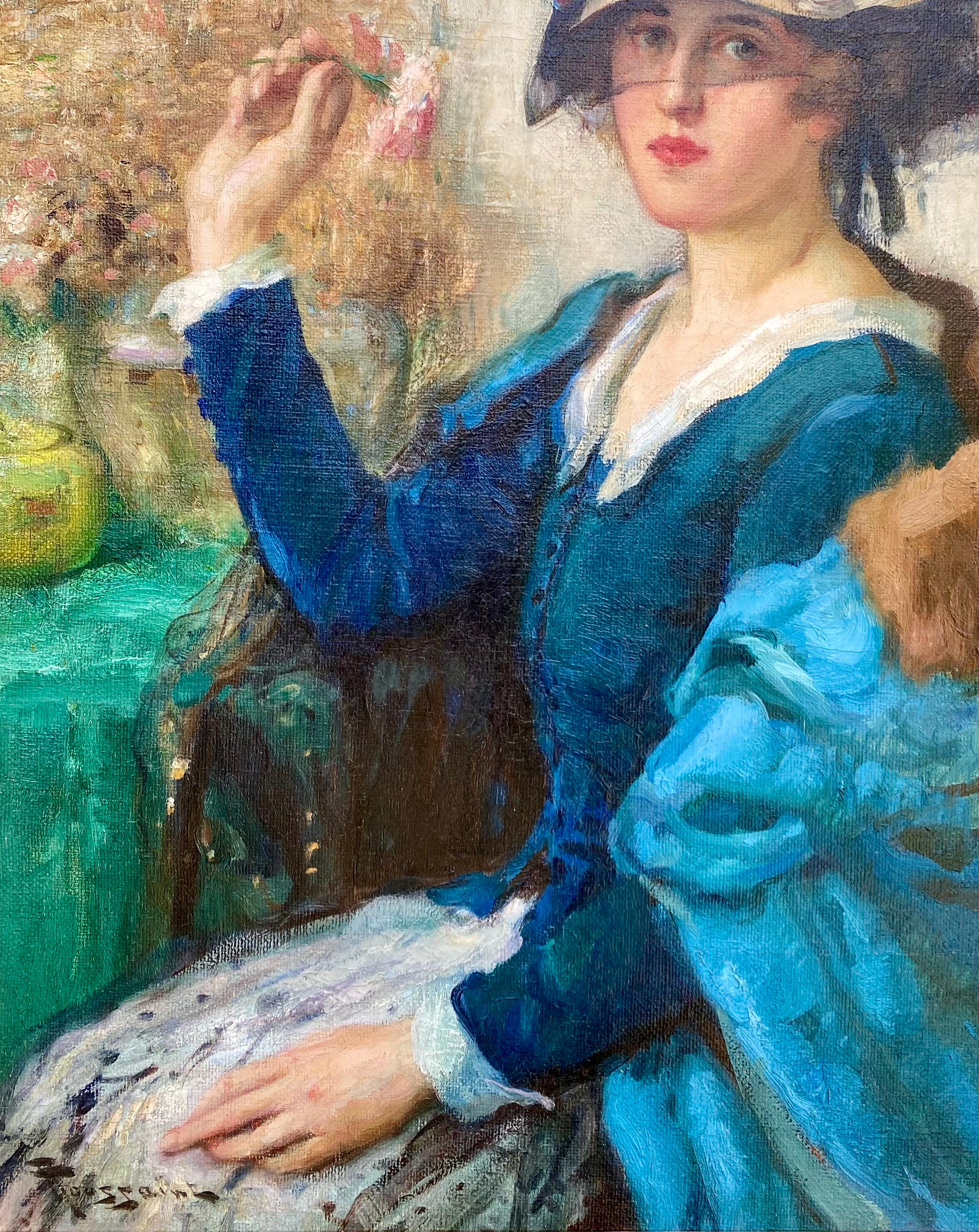 La dame en bleu