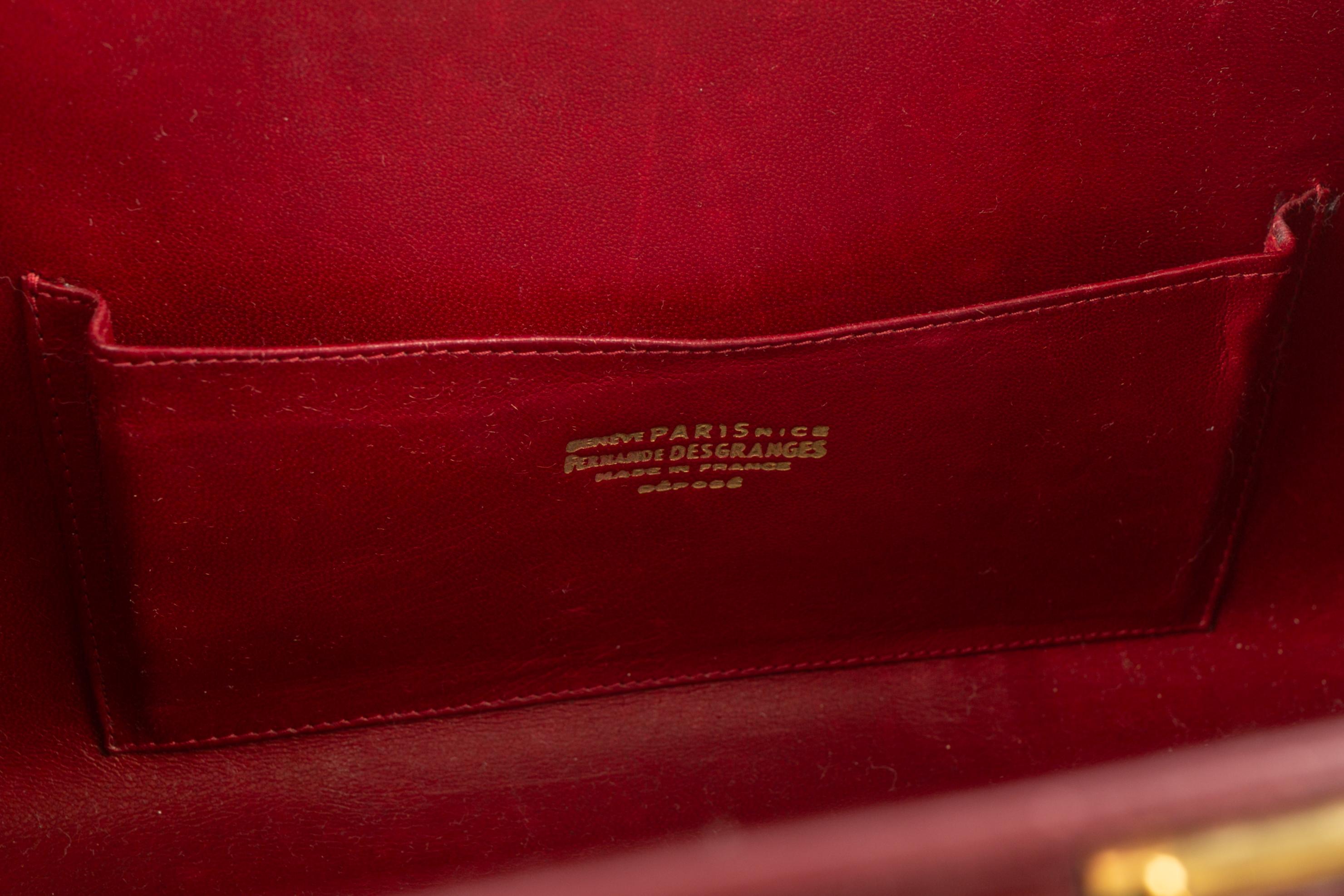 Sac en cuir Fernande Desgranges en vente 14