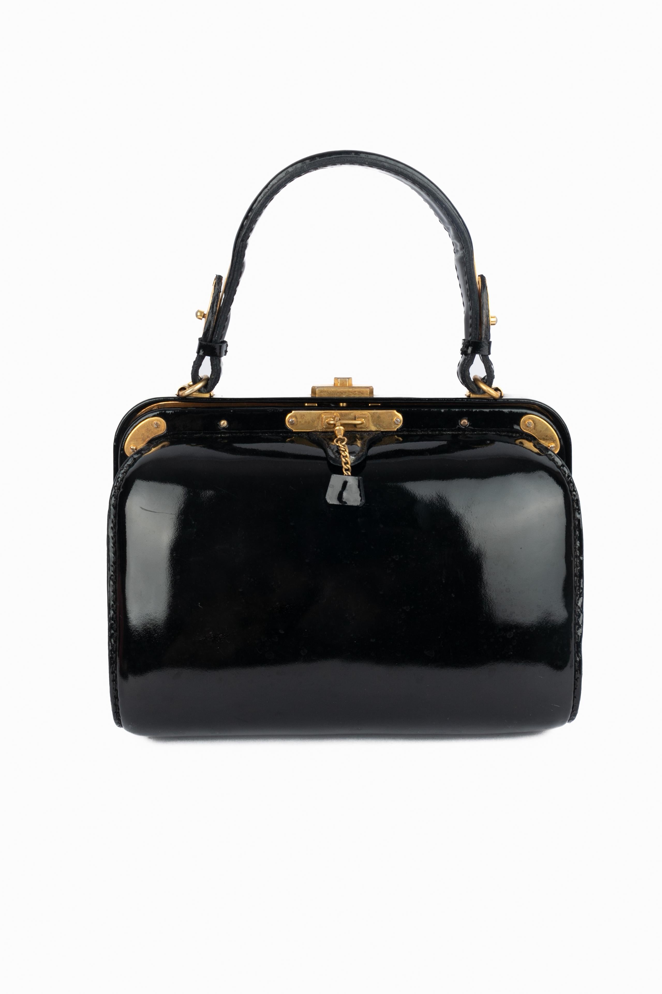 Fernande Desgranges Ledertasche (Schwarz) im Angebot