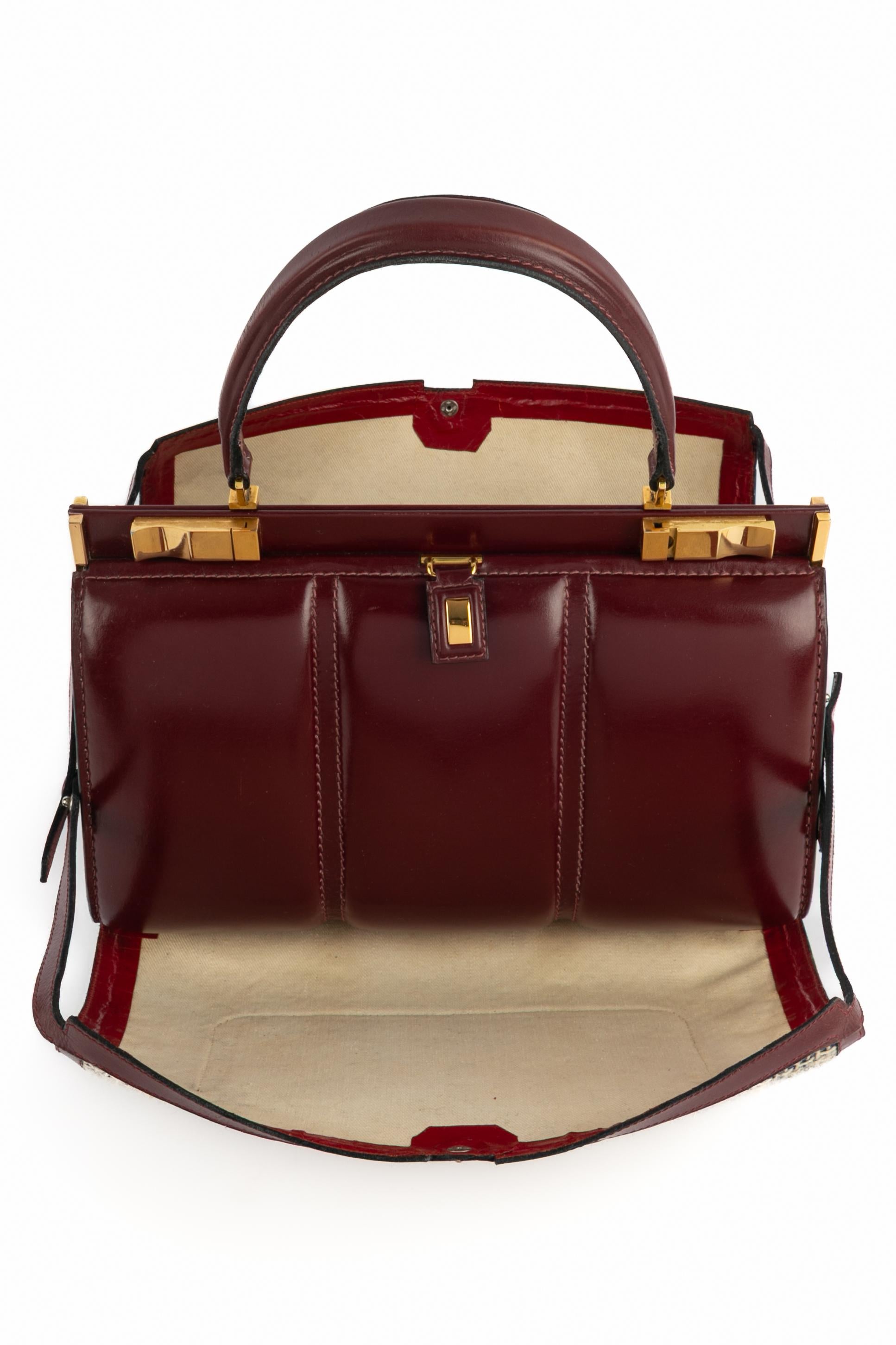 Sac en cuir Fernande Desgranges en vente 3