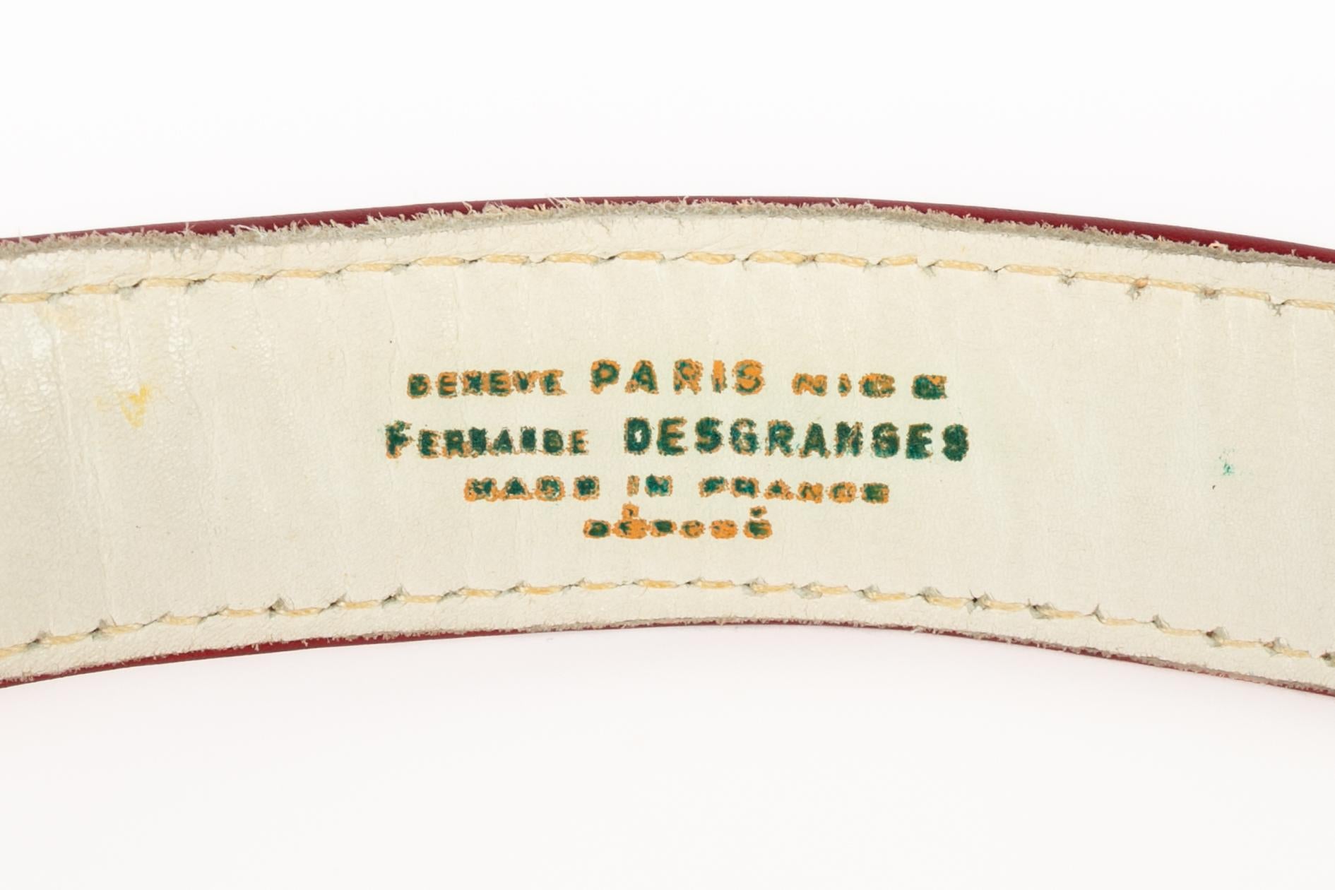 Fernande Desgranges leather belt For Sale 1