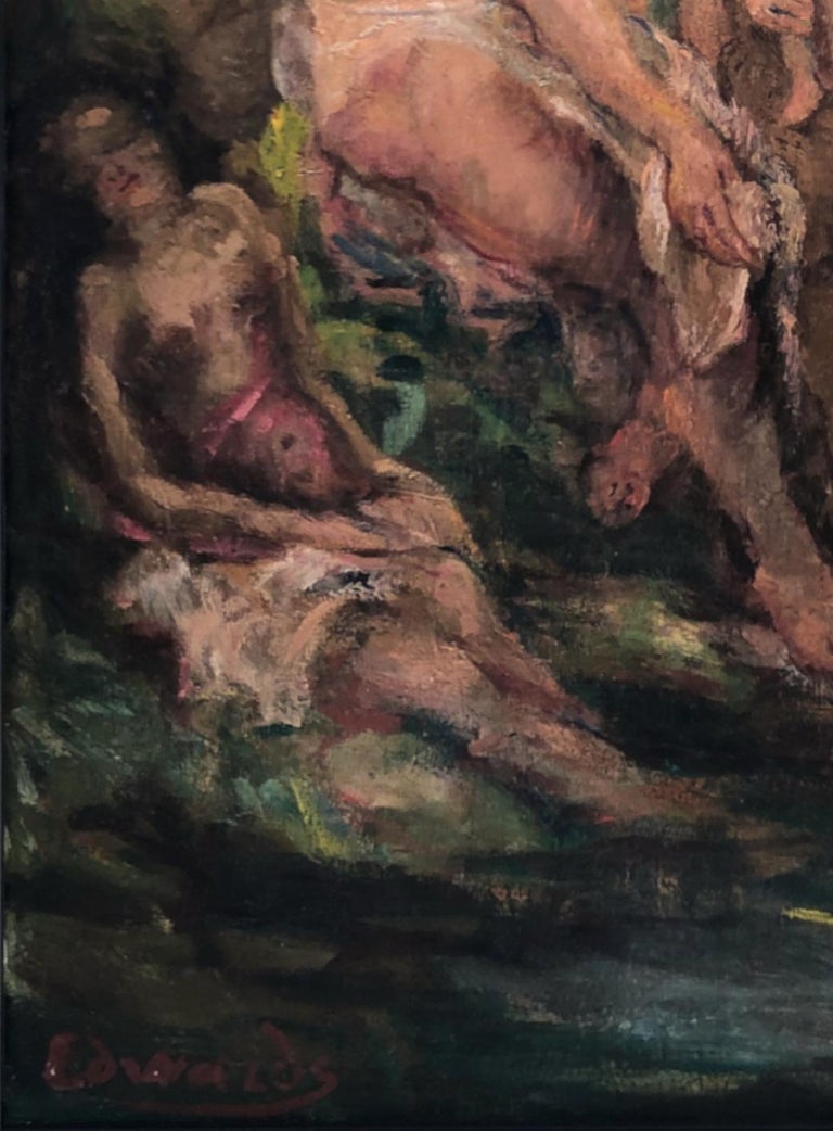 Large oil on canvas by Fernande Horovitz-Edwards, France, 1930s. 