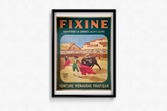 Manifesto originale di Rousseau del 1925 circa per Fixine teinture ménagère pratique