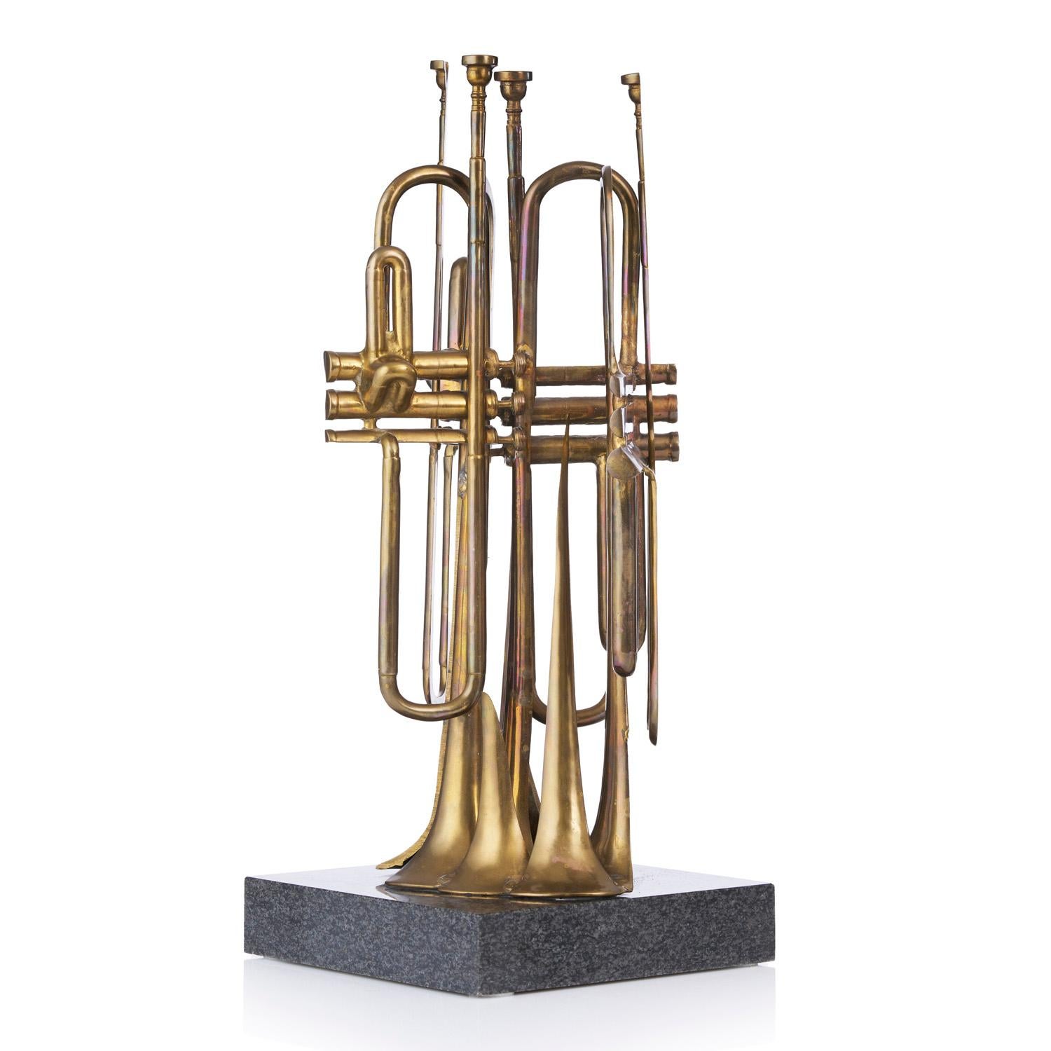 La trompette coupée - Contemporain Sculpture par Fernandez Arman