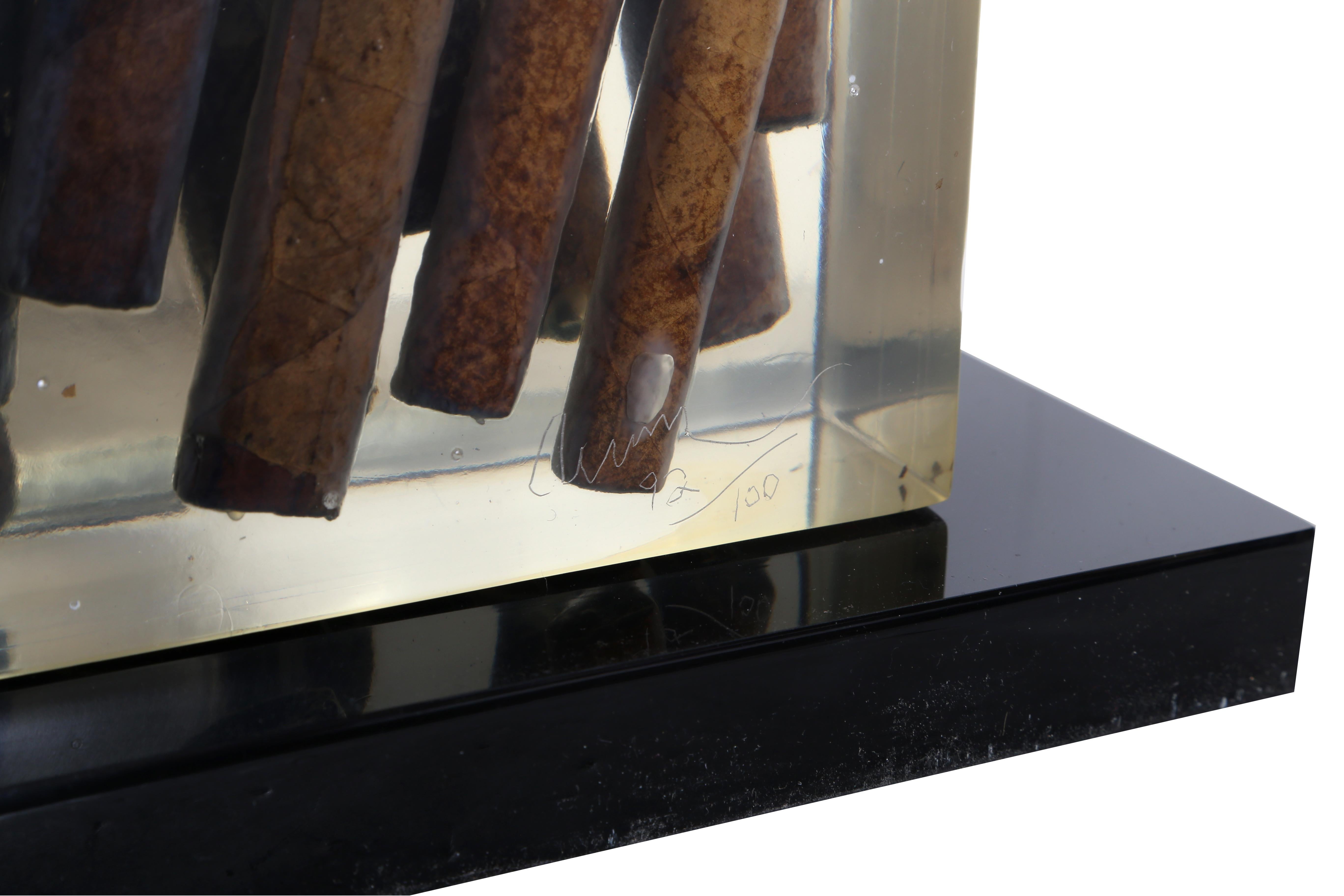 Waiting to Exhale, Accumulation Cigar Sculpture by Arman For Sale 6