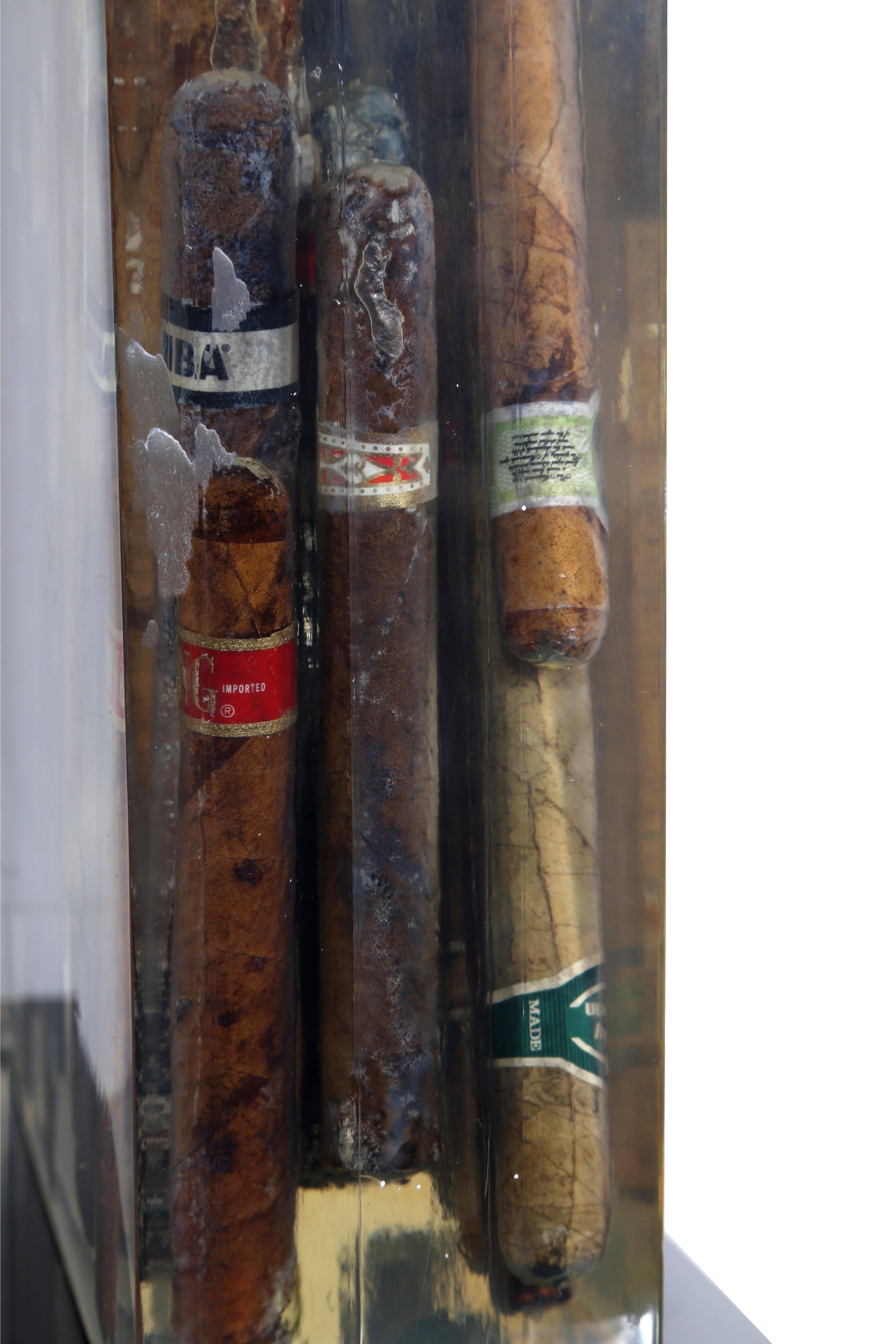 „Waiting to Exhale“, akzentuierte Zigarrenskulptur von Arman im Angebot 4