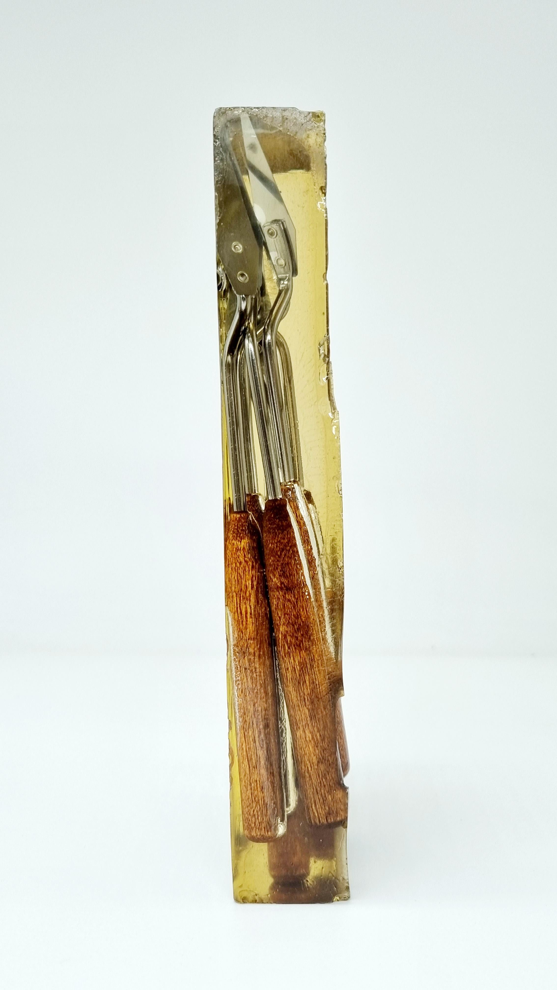 American FERNANDEZ ARMAN - From Paintbox 1970 Accumulation de spatules en résine en vente