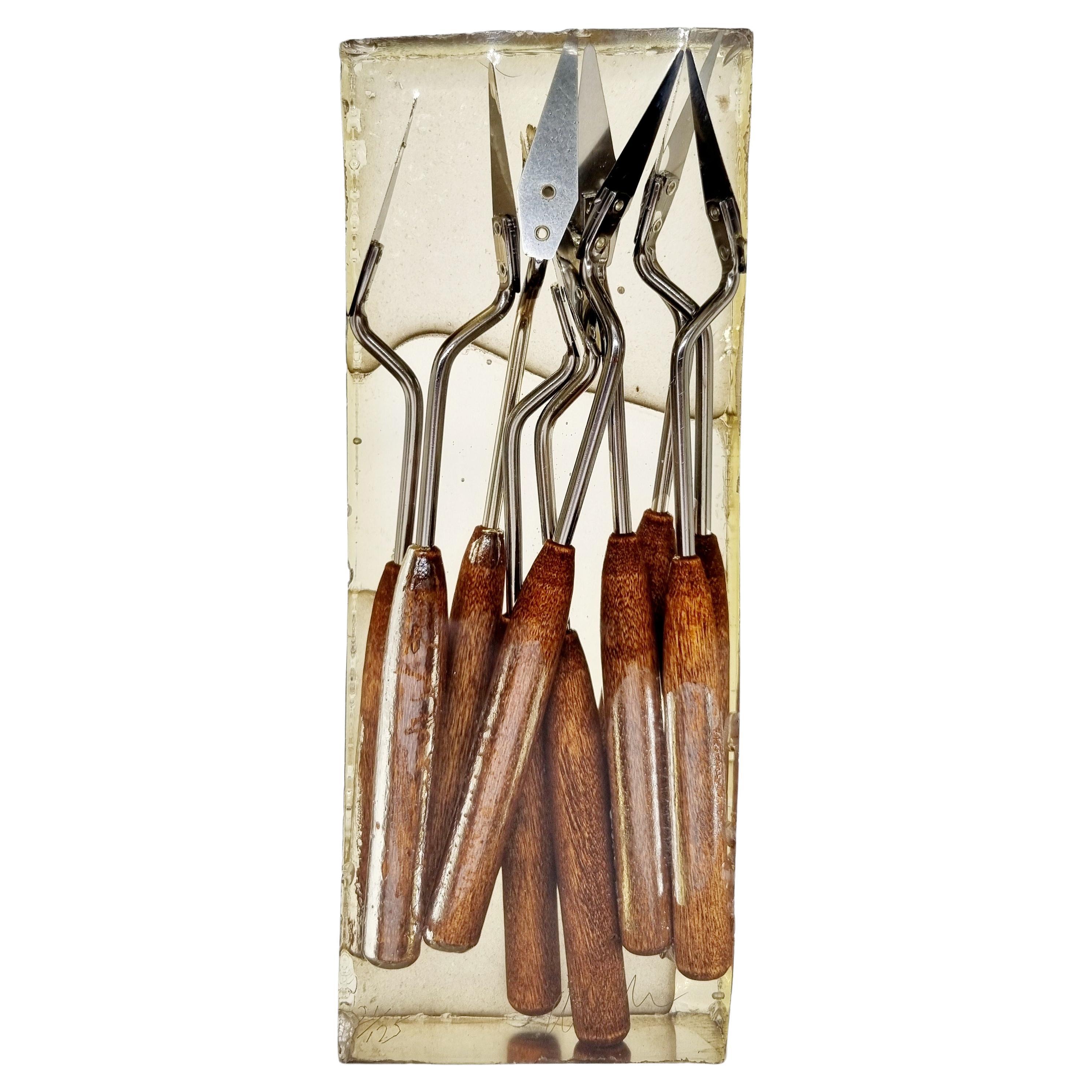 FERNANDEZ ARMAN - From Paintbox 1970 Accumulation of resin trowels For Sale