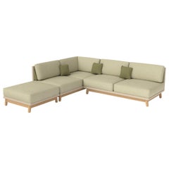 Fernandez Sofa, Fabric and Wood, Contemporary Mexican Design