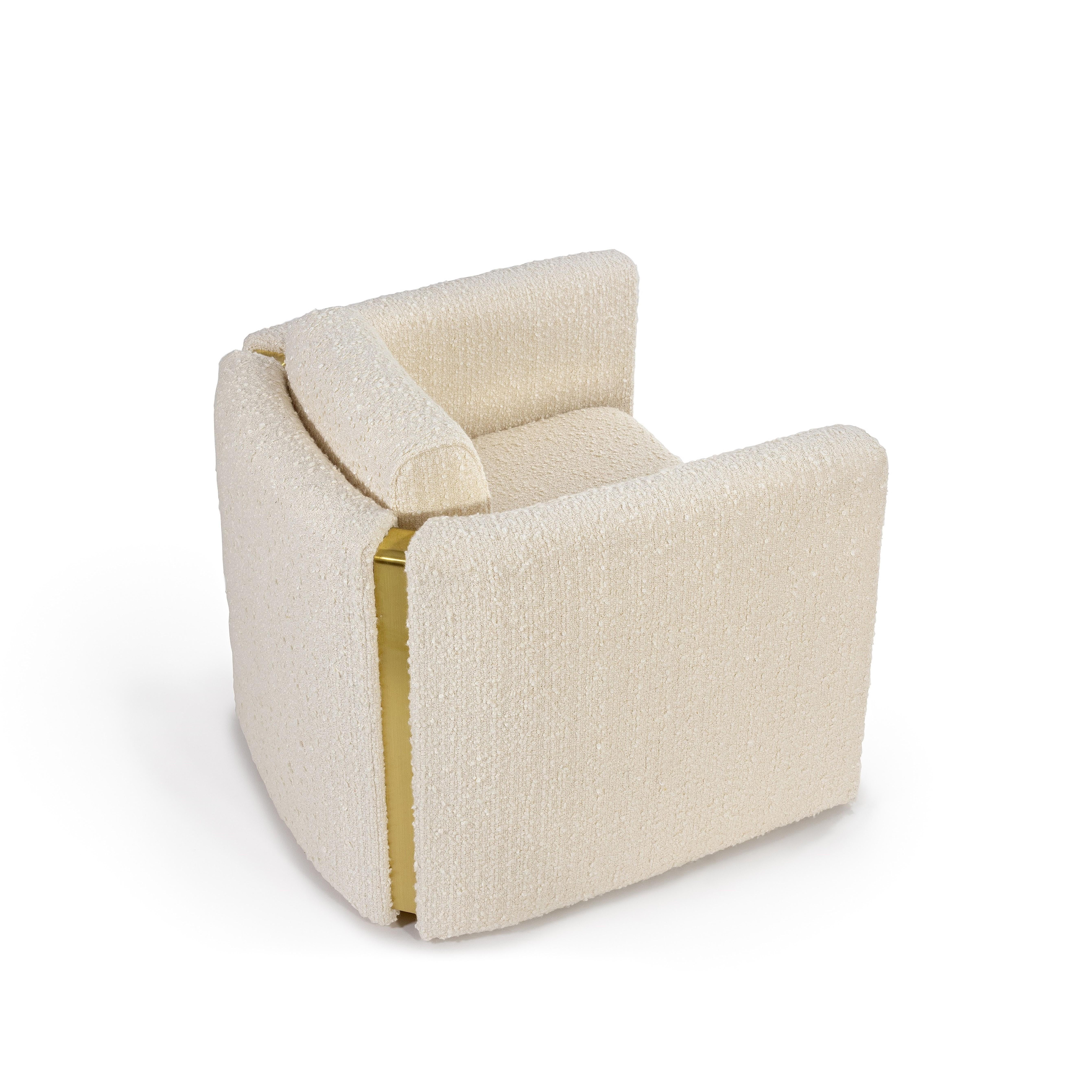 Contemporary Fernandine Armchair, Brass & COM, InsidherLand by Joana Santos Barbosa For Sale