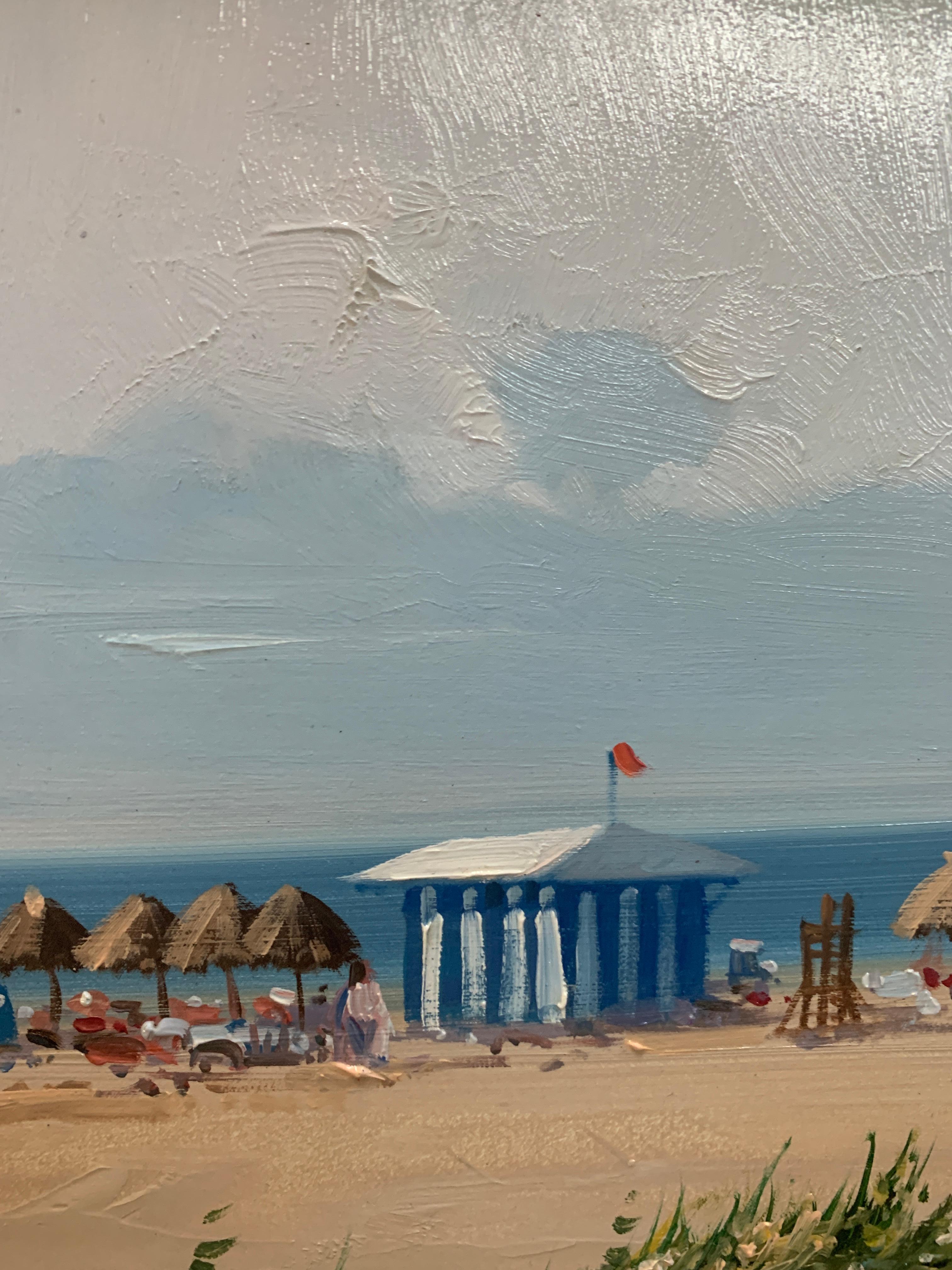 Beach Cabanas - Painting by Fernando Alcaraz