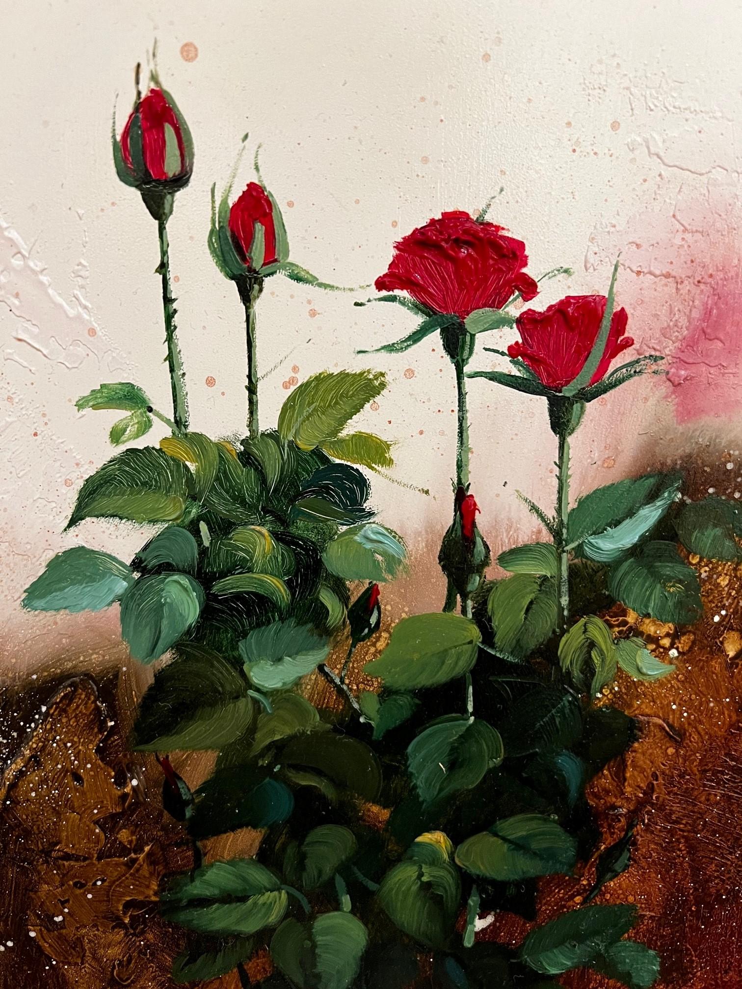 Roses - Impressionist Painting by Fernando Alcaraz