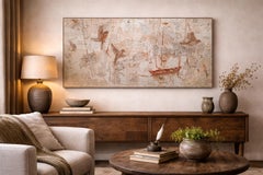 Barca Pájaros - 21st Century, Contemporary Abstract Collage, Gold leaf