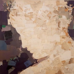 Cabeza - 21° secolo, Contemporaneo, Collage, Colorato