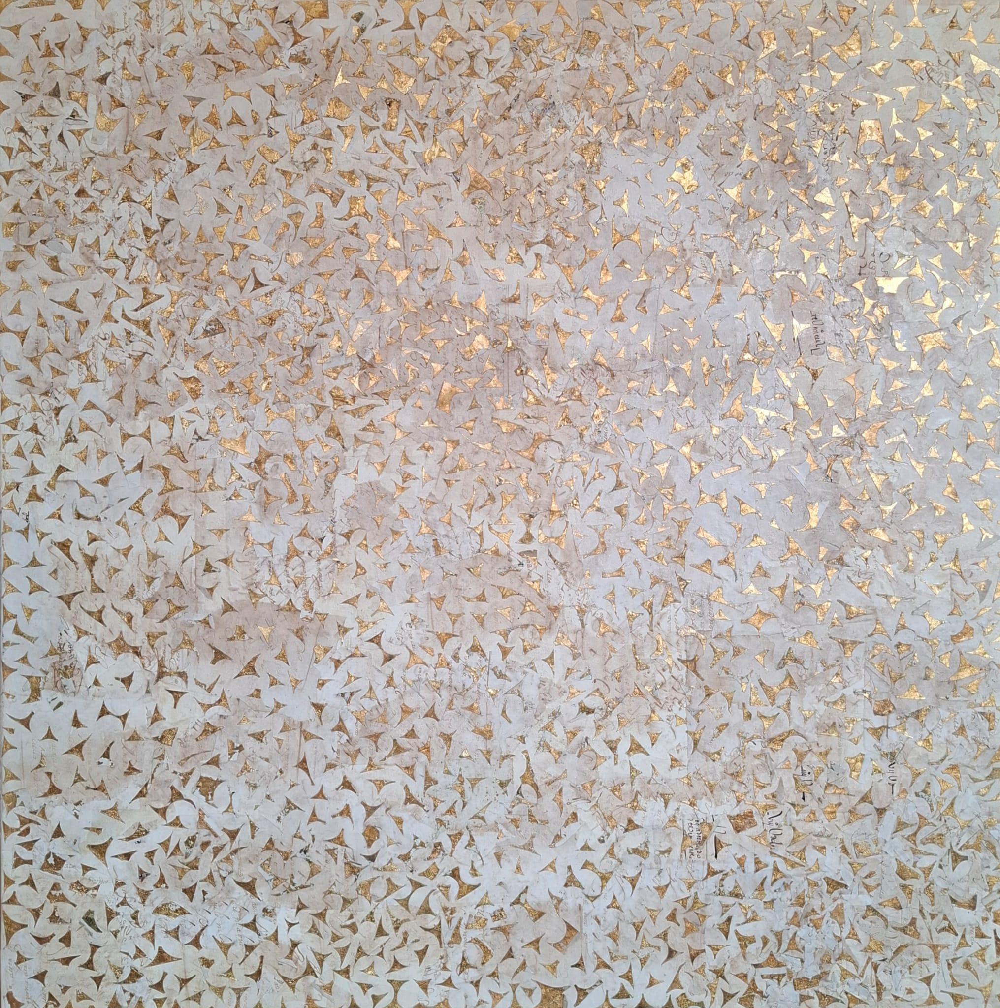 Dorada - 21st Century, Contemporary Abstract Collage, Gold leaf