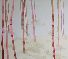 Ephemeral - 21st Century, Contemporary, Old Paper, Medieval Ink, Collage, Forest