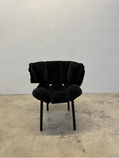 Fernando and Humberto Campana Blue Velvet Chair for Edra