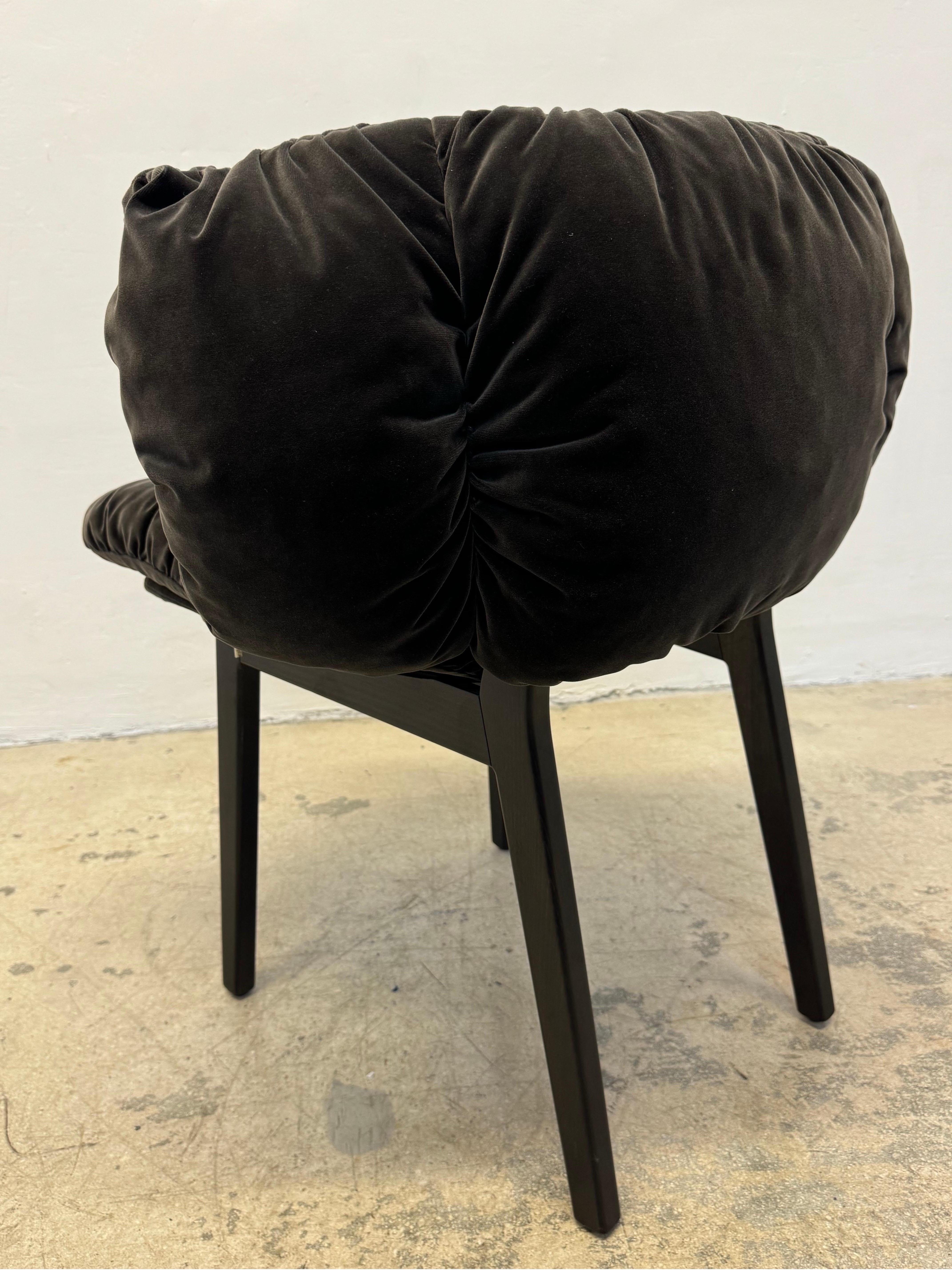 Fernando and Humberto Campana Blue Velvet Chair for Edra 1