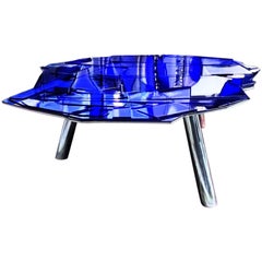Fernando and Humberto Campana Brasilia Table, Midnight Blue Mosaic, Edra, Italy