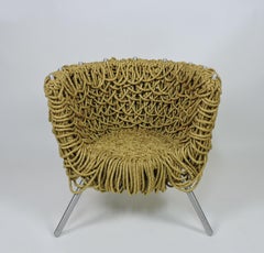Fernando and Humberto Campana Brothers Vermelha Arm Chair by Edra in Gold