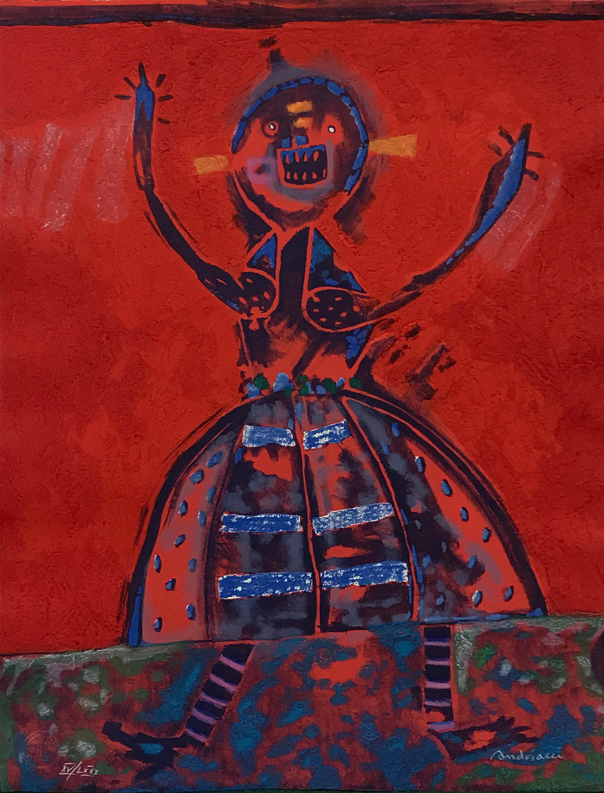 Fernando Andriacci Figurative Print - MUJER EN GRITO