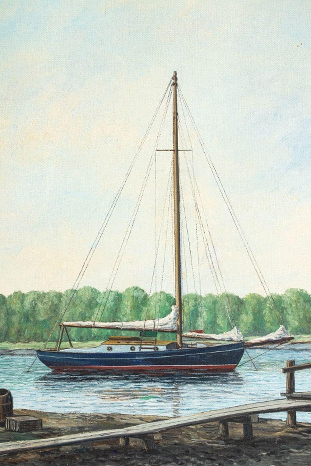 Hafenszene – Painting von Fernando Batista