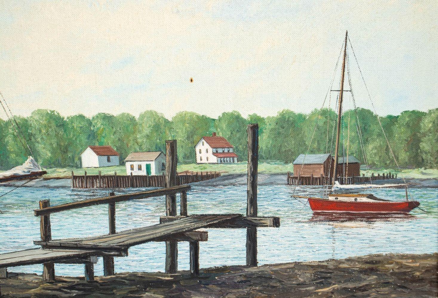 Hafenszene (Moderne), Painting, von Fernando Batista