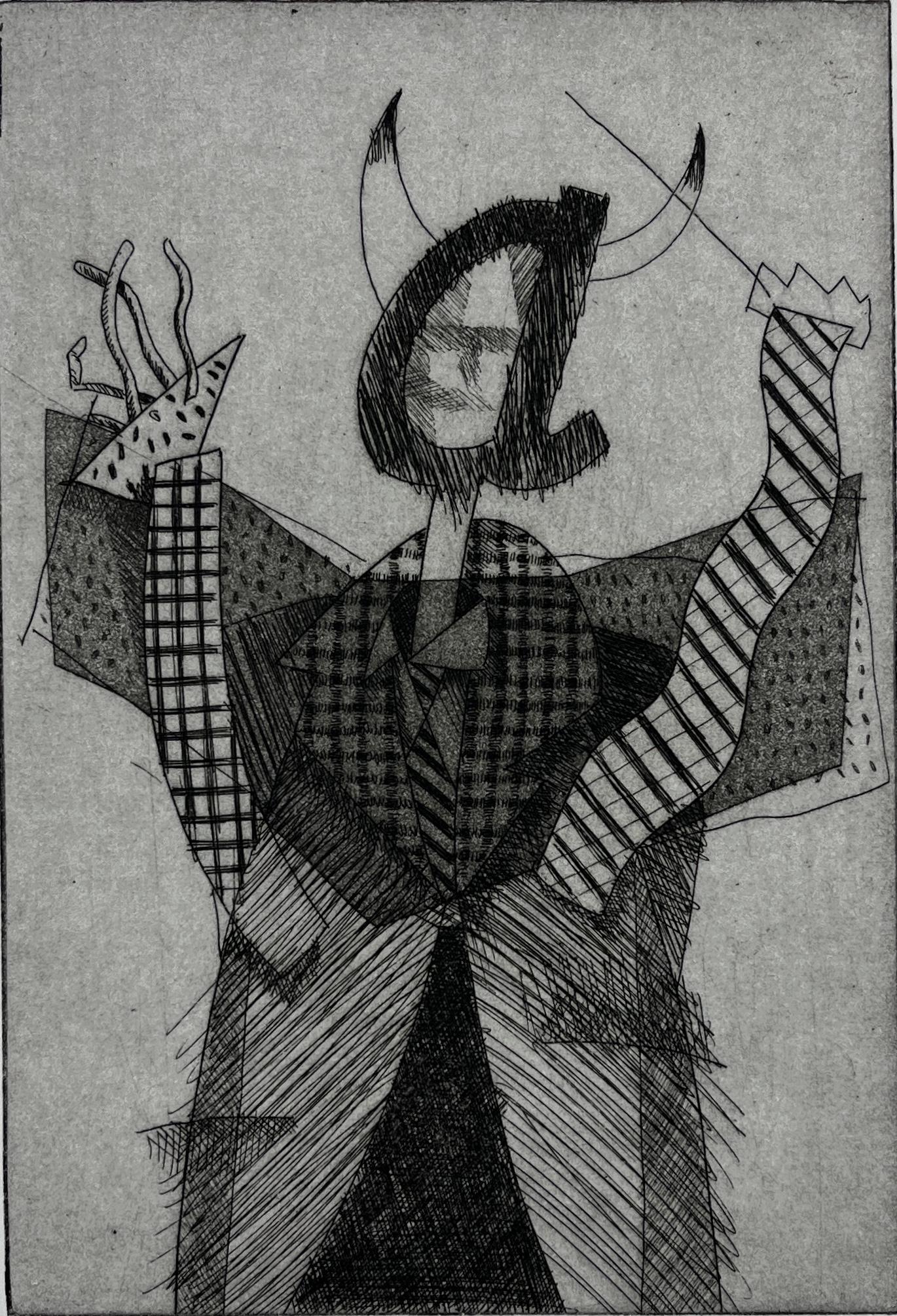 Stampa d'arte originale firmata in edizione limitata del 1986, 15x11 pollici. - Print Contemporaneo di Fernando Bellver