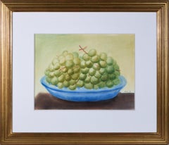 Fernando Botero. Still life of grapes. 1984. Pastel on paper. 36 x 46 cm.