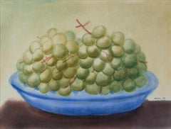 Fernando Botero. Still life of grapes. 1984. Pastel on paper. 36 x 46 cm.