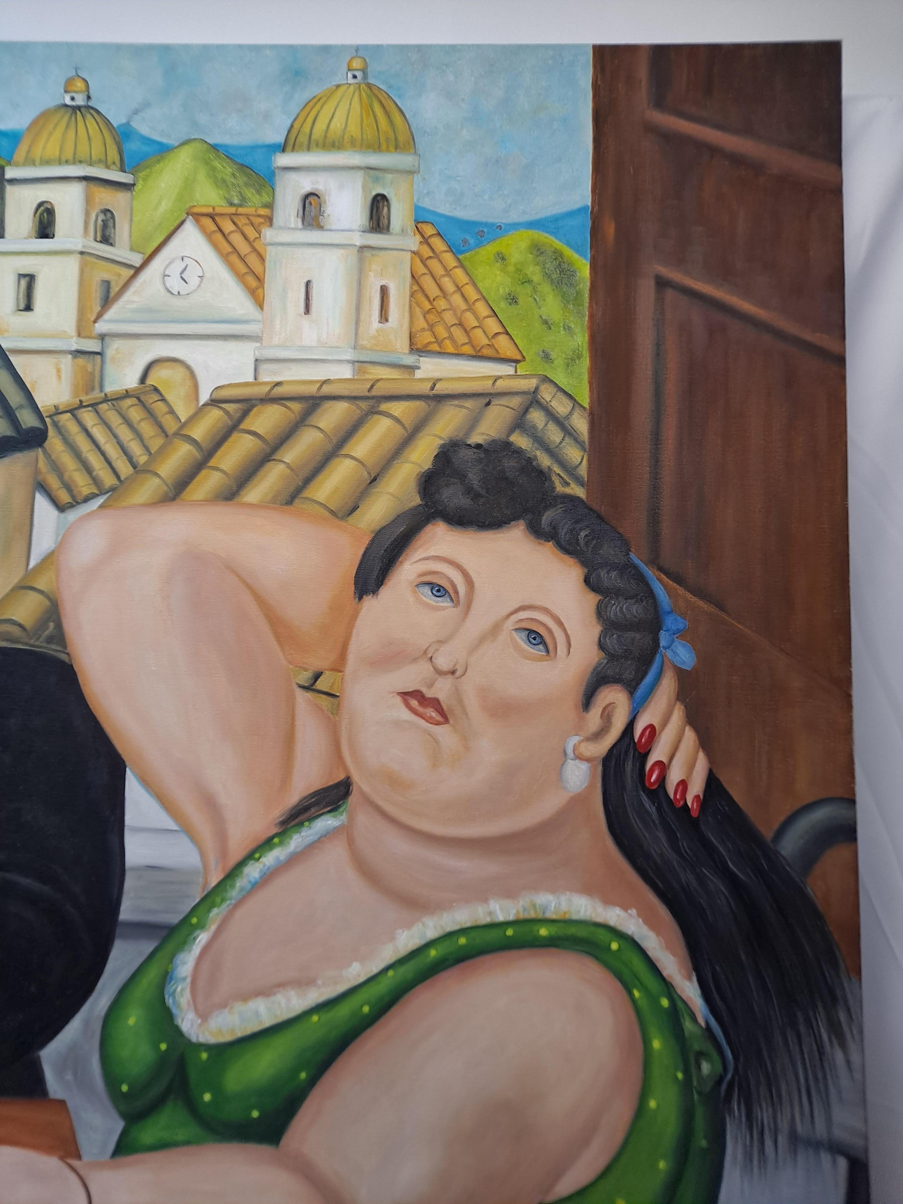 Large Scale Painting After Fernando Botero 