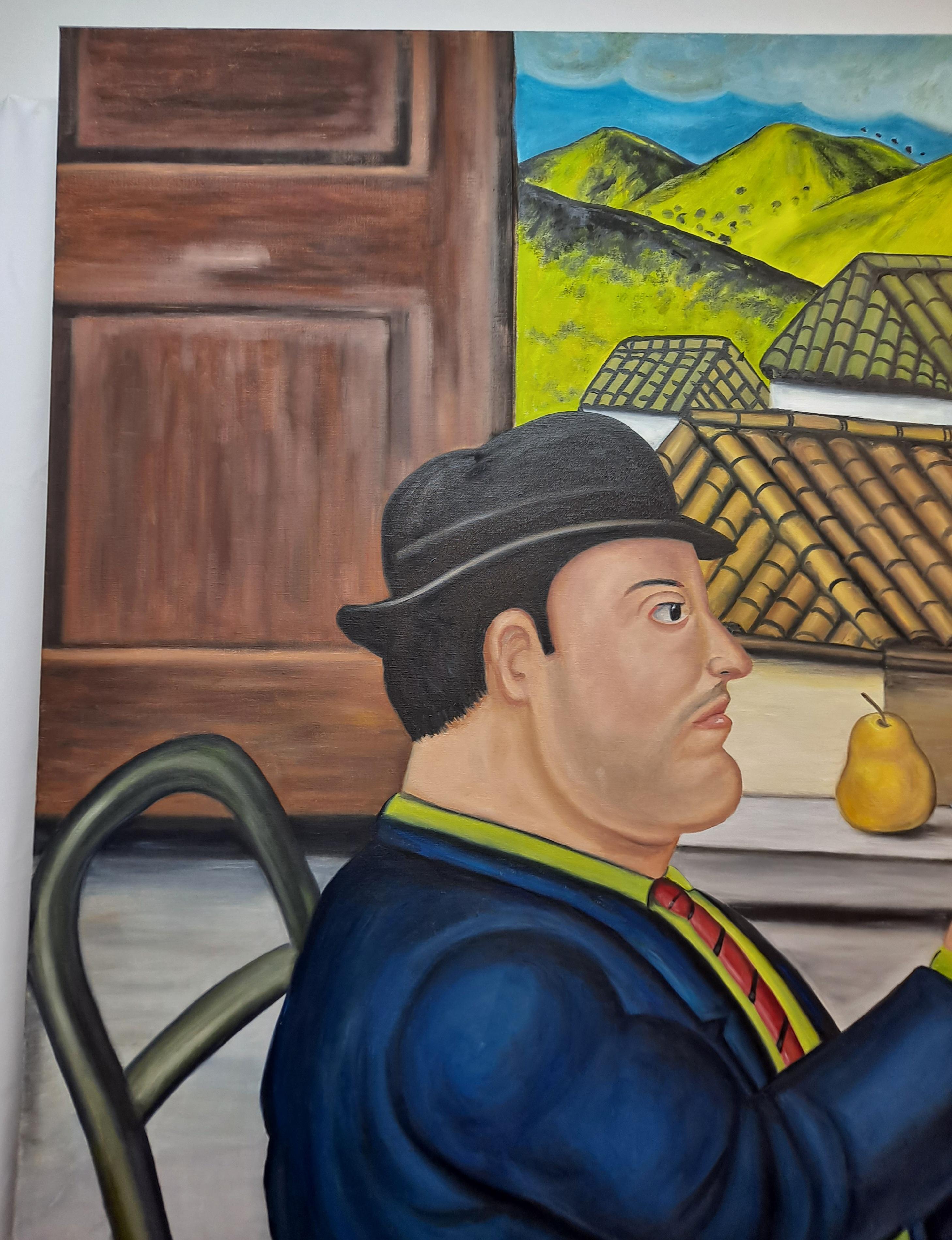 Large Scale Painting After Fernando Botero 