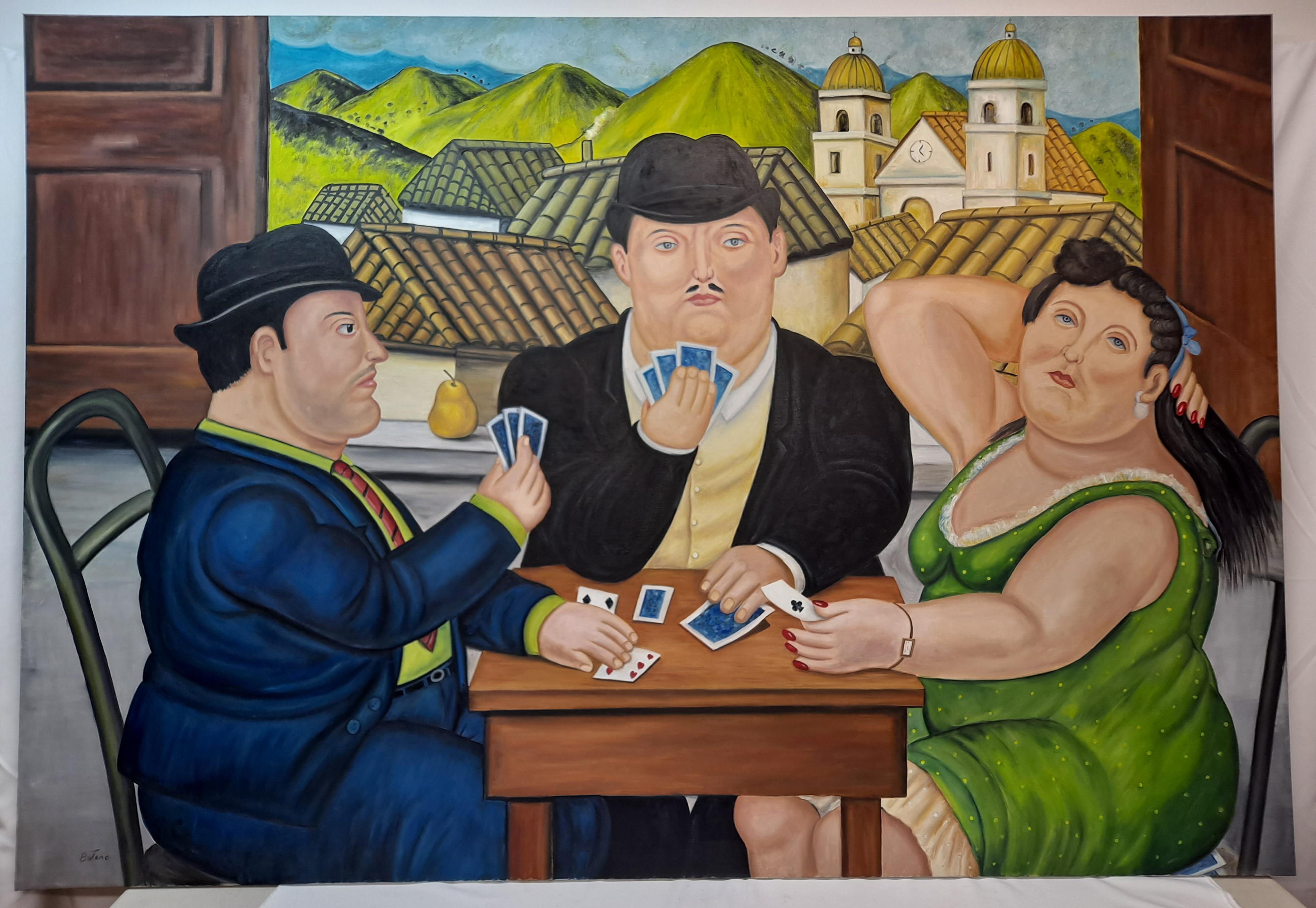 Large Scale Painting After Fernando Botero 