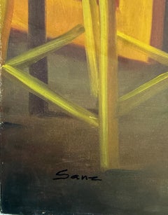 Sitzende Frau in Blau Öl auf Leinwand Gemälde