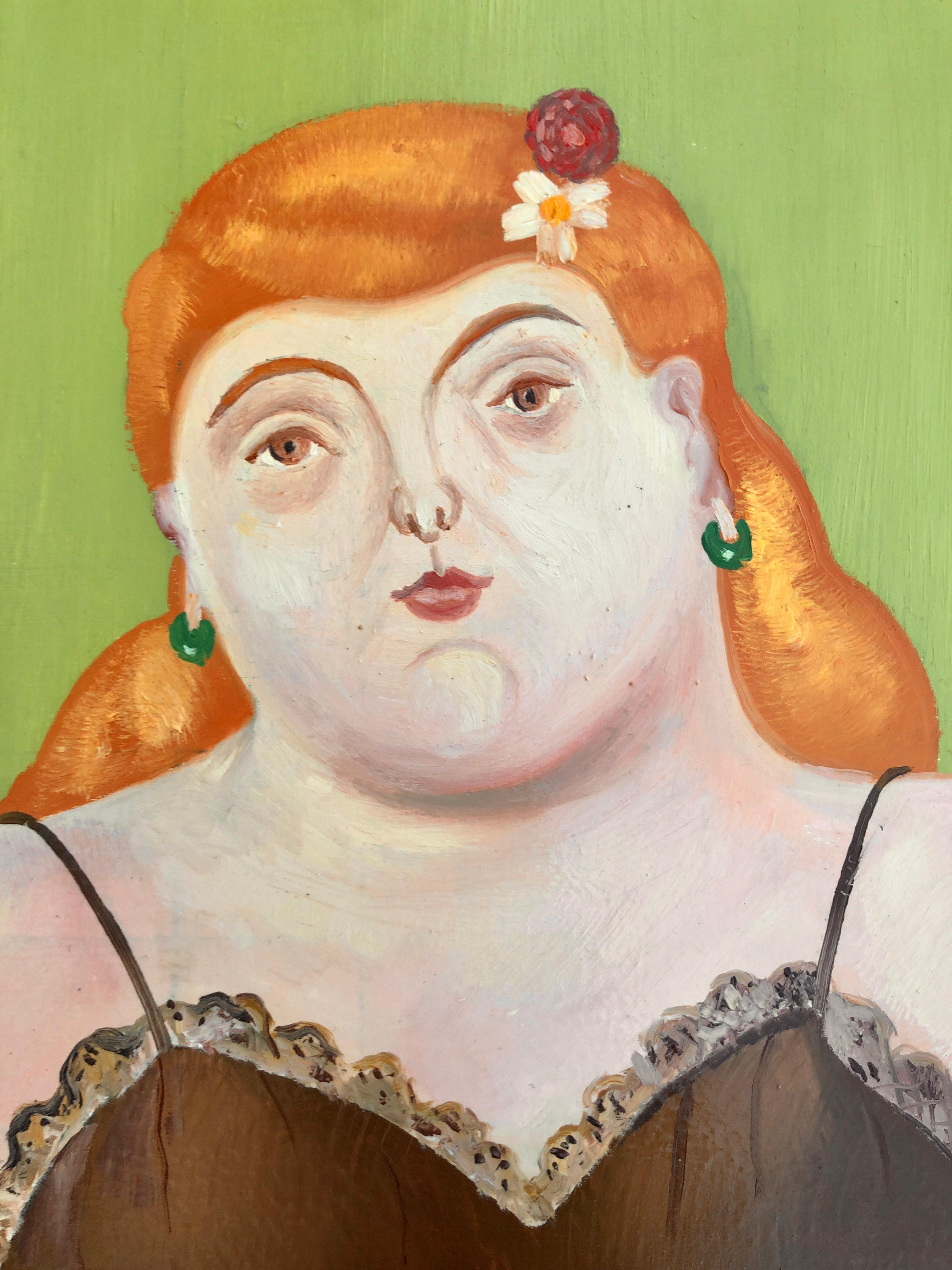 Woman in the Boudoir oil on canvas painting For Sale 1
