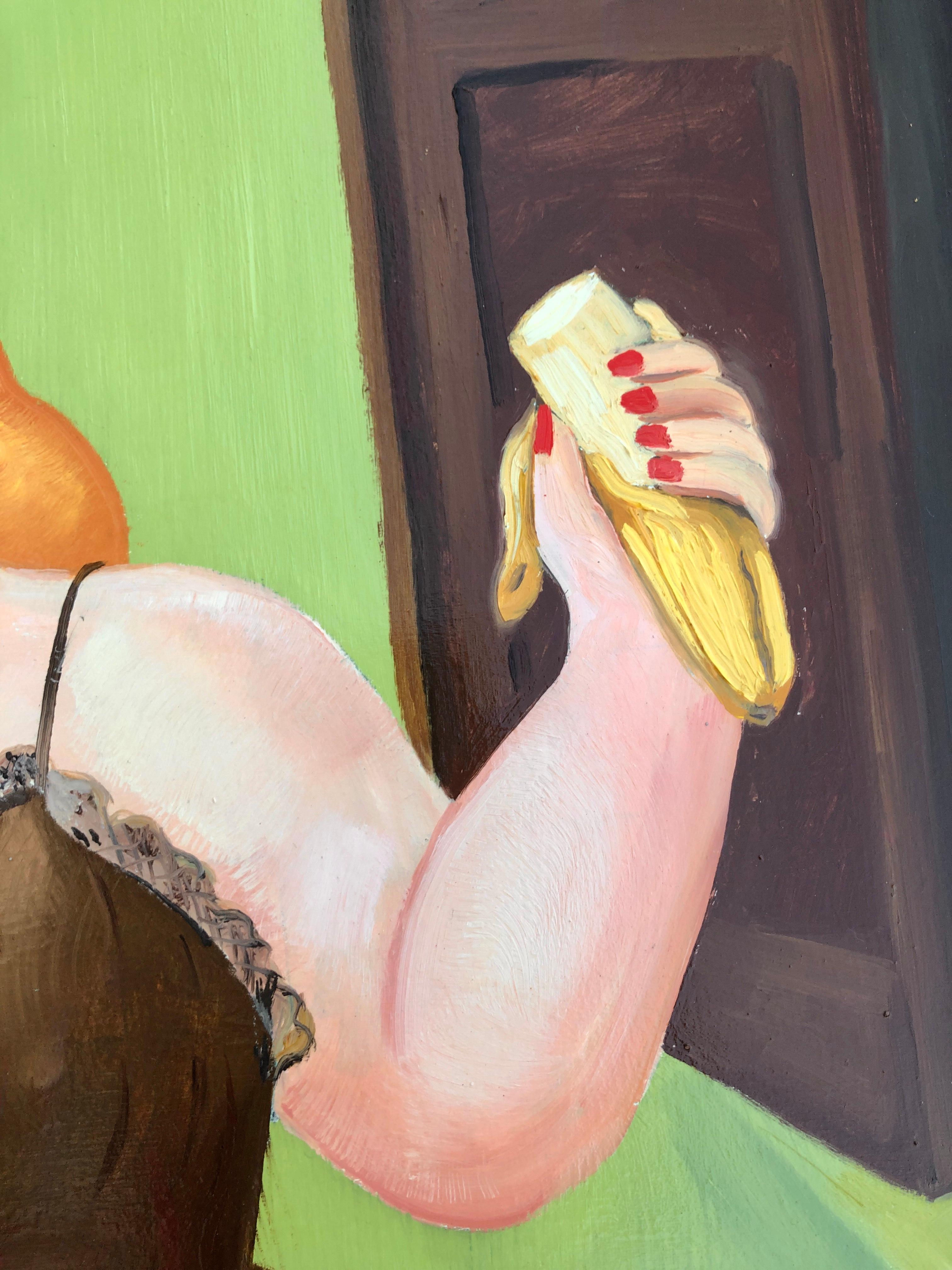 Woman in the Boudoir oil on canvas painting For Sale 2