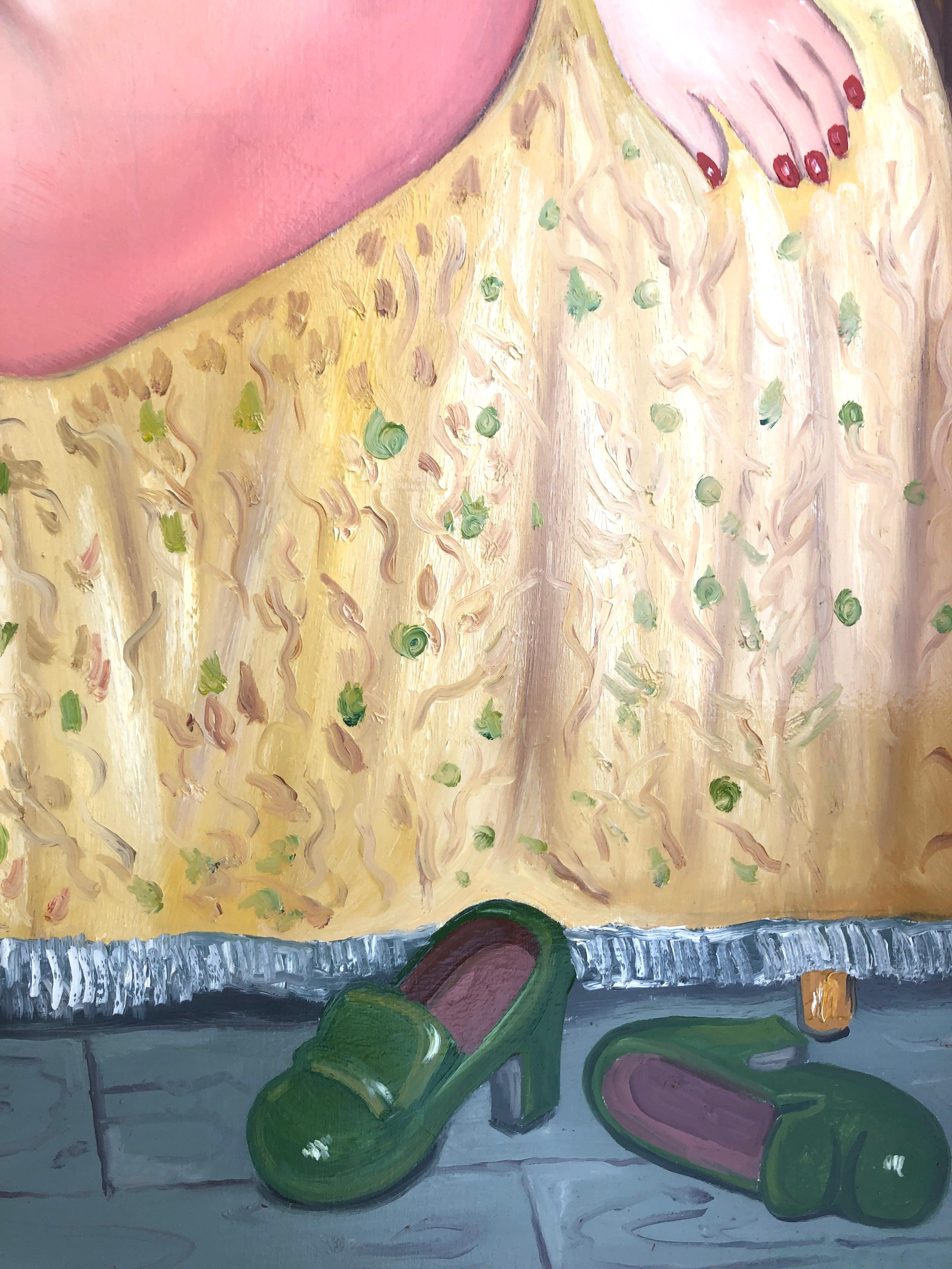 Titolo: Donna nuda a riposo
Artista: Anonimo
Tecnica: Olio su tela
Dimensioni: 39,37 x 31,89 pollici
Data: c. 2000
Movimento / Stile: Influenze della figurazione contemporanea, dell'arte neofigurativa e satirica
Condizioni: Buono
Cornice: Senza