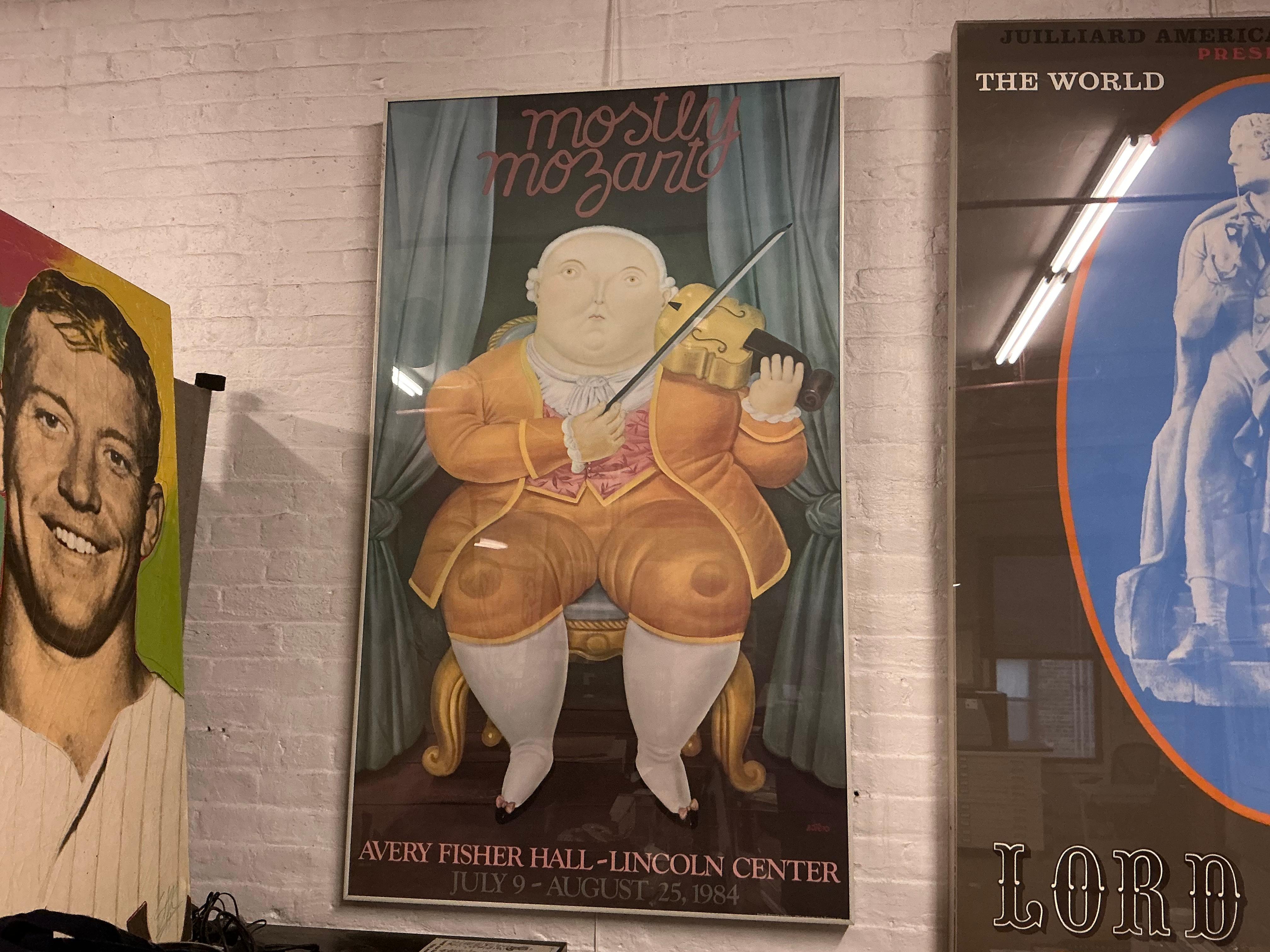 Botero The Violinist, Mostly Mozart Festival , 1984 Vintage - Contemporary Print by Fernando Botero