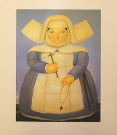 Fernando Botero - "Mother Superior" - unique lithograph