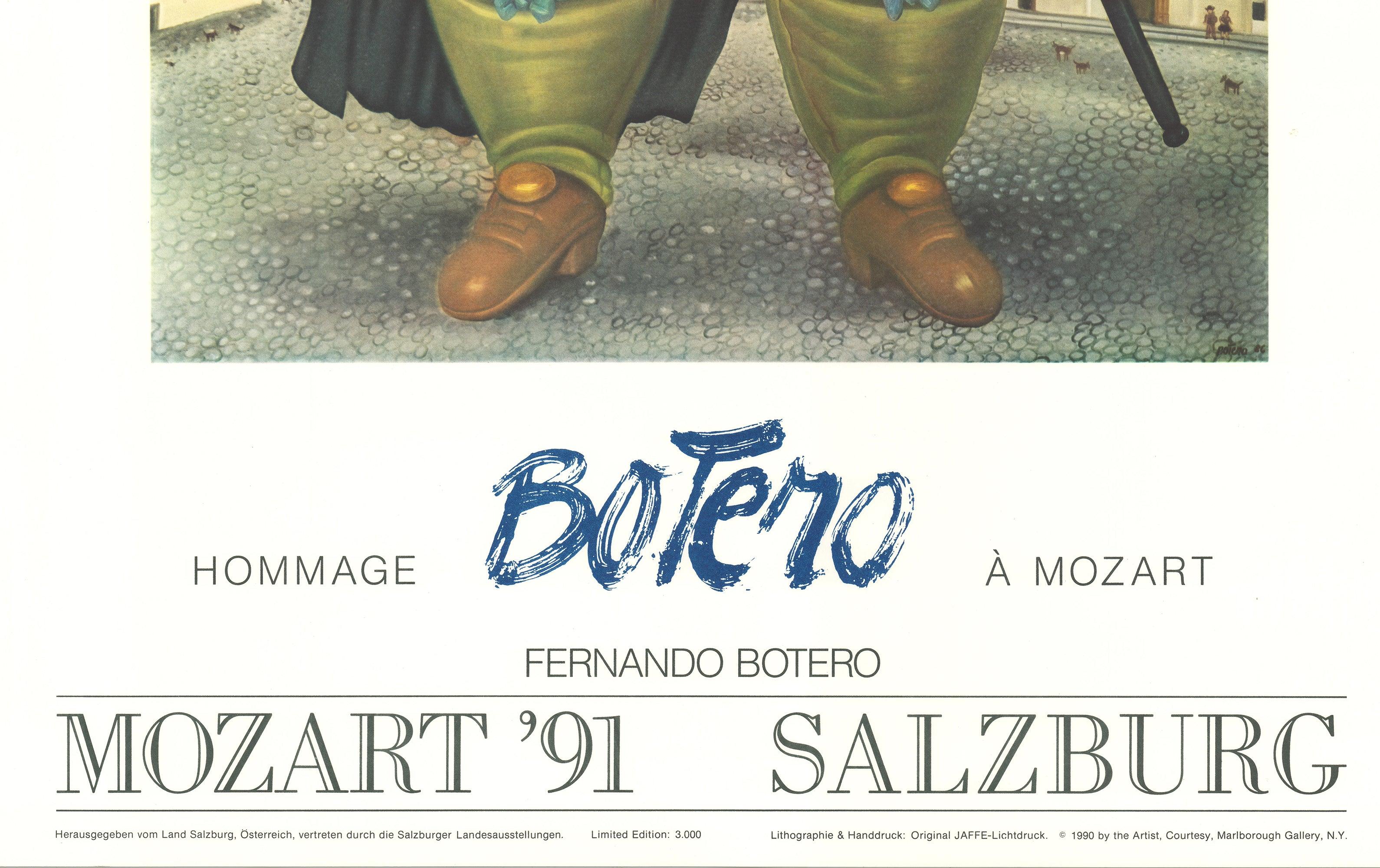 Botero-Mozart '91 Salzburg Vintage lithograph - Print by Fernando Botero