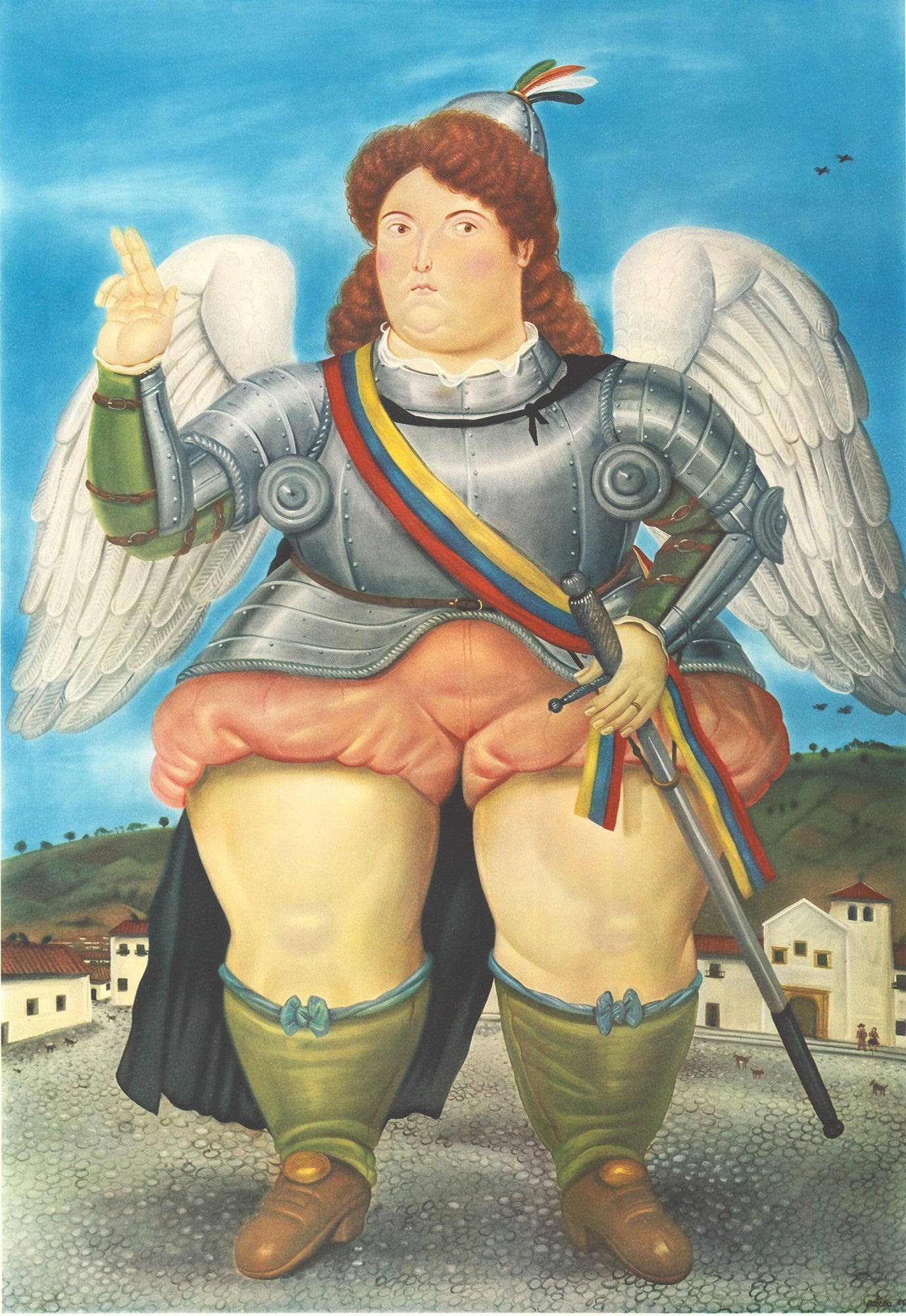 Botero-Mozart '91 Salzburg Vintage lithograph - Gray Figurative Print by Fernando Botero