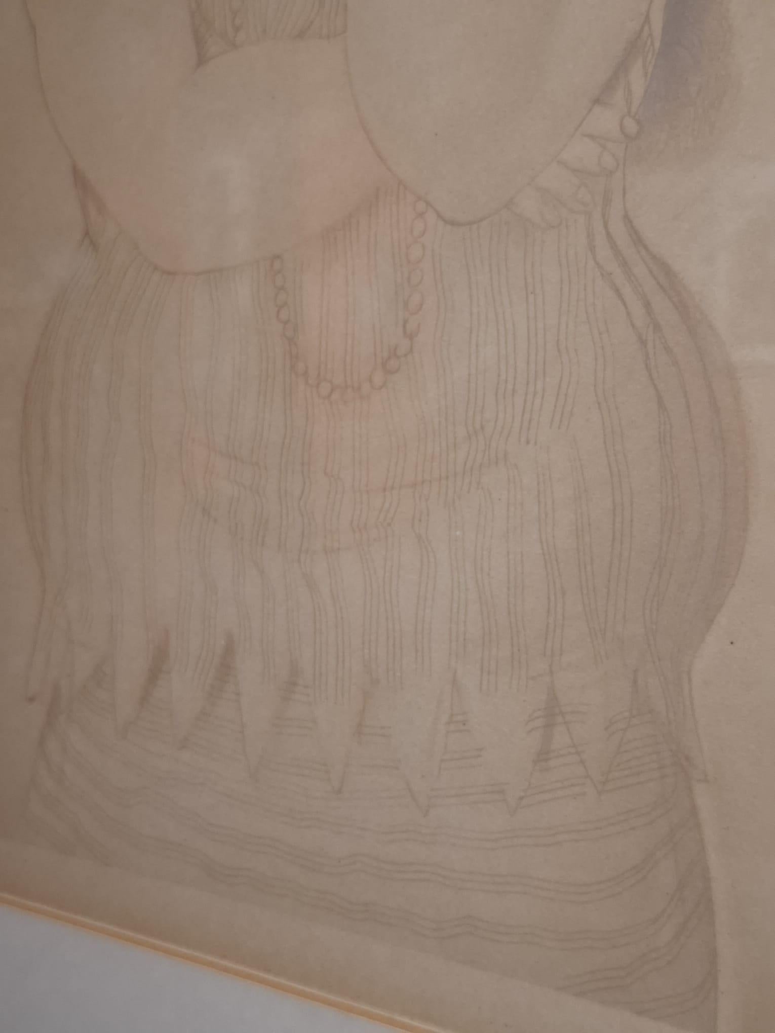 Mujer fumando - Print Realista de Fernando Botero