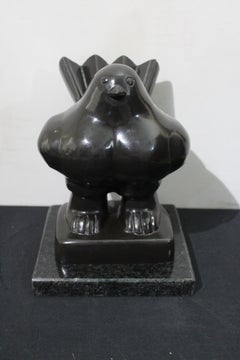 Sculpture en bronze d'après Botero  Oiseau