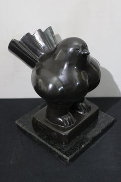 Sculpture en bronze d'après Botero  Oiseau